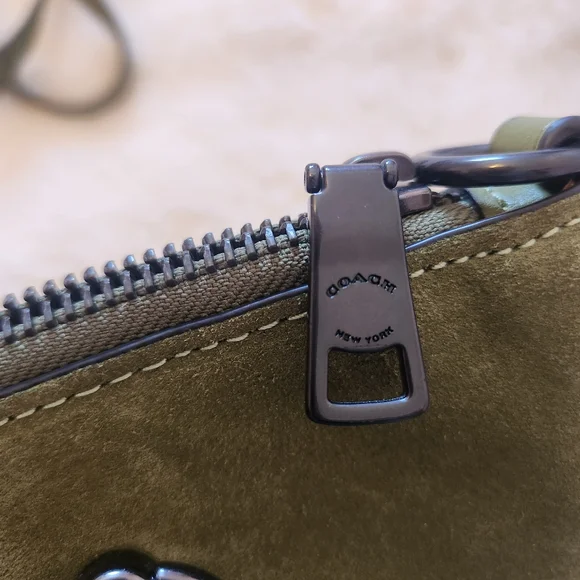 Coach Kacey Satchel In Olive Green CC838 New With Tags - Picture 11 of 14